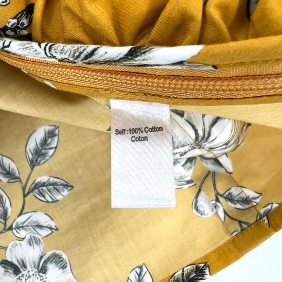 MARISSA WEBB Shirt Womens XS Yellow Karlee Cropped Twist Top Long Sleeve Floral - Picture 11 of 16